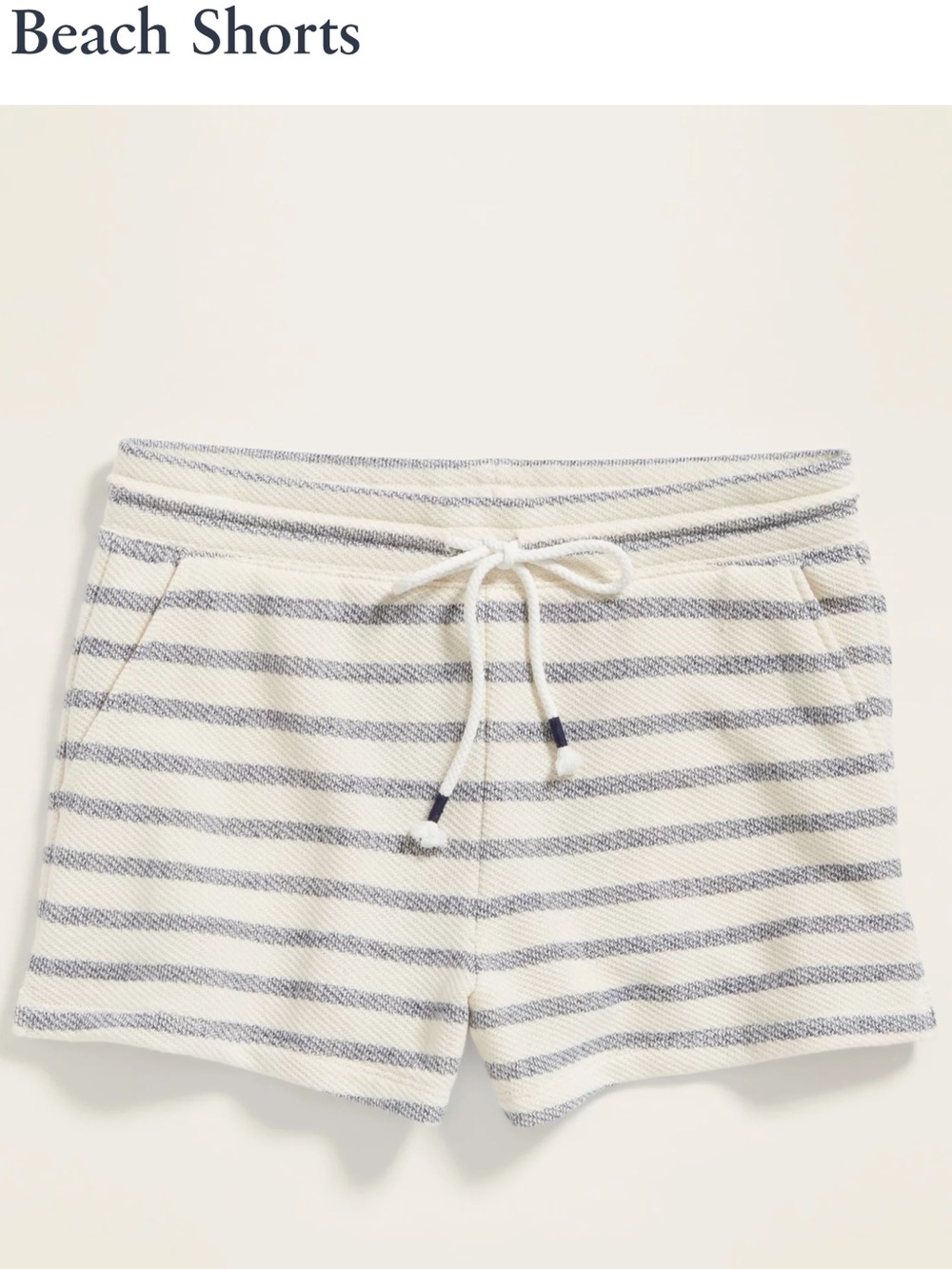 ON Striped French Terry Beach Shorts XS Summer short Old Navy stripes EUC